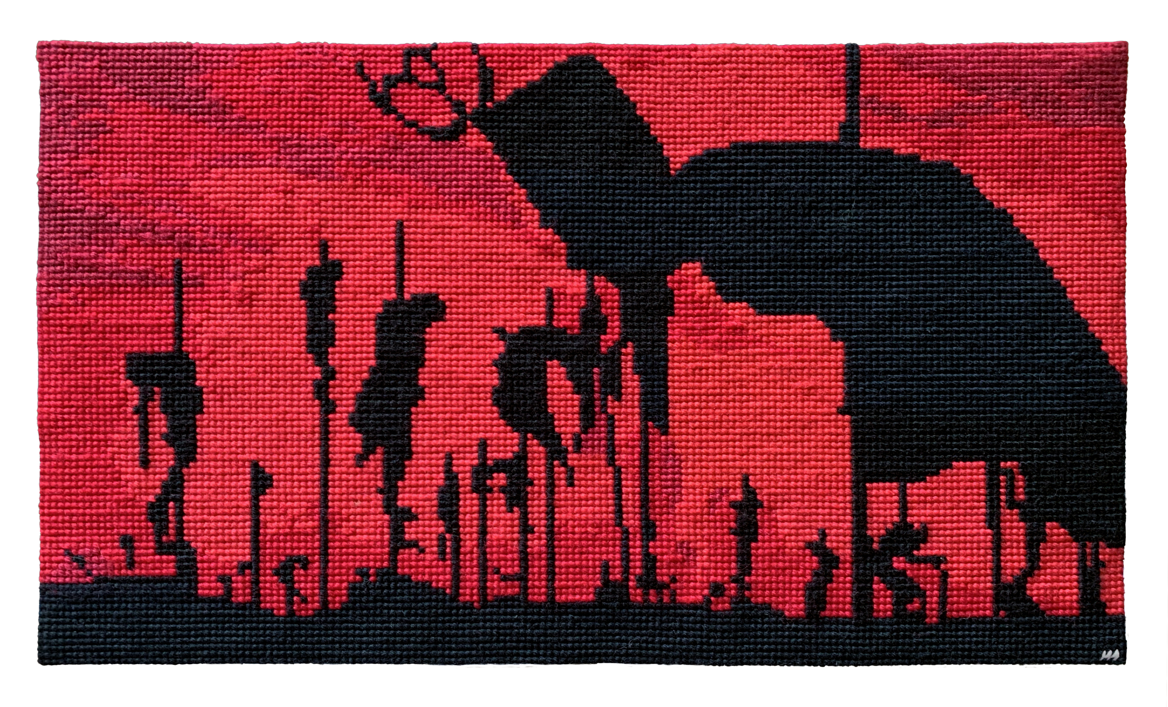  / Needlepoint of a scene from Francis Ford Coppola’s film *Dracula*. Art by artist Marine Beaufils.